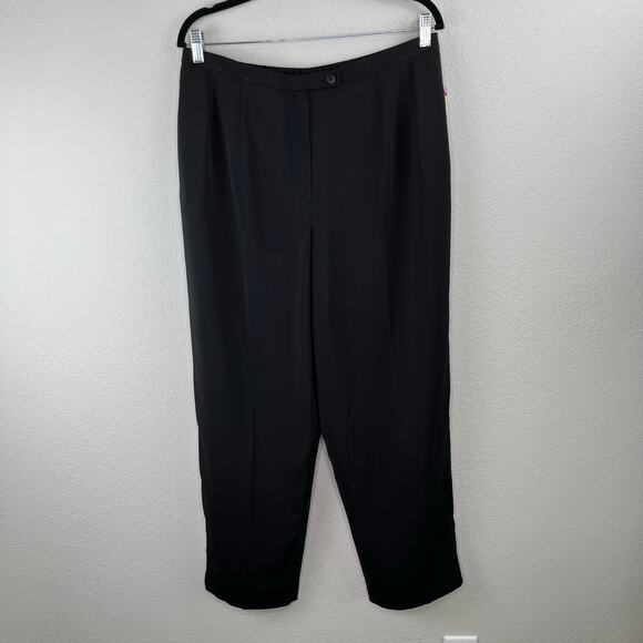 Vintage Kathy Levine by Request Black Straight Dress Slacks Pants NWT Petite L - Picture 11 of 13